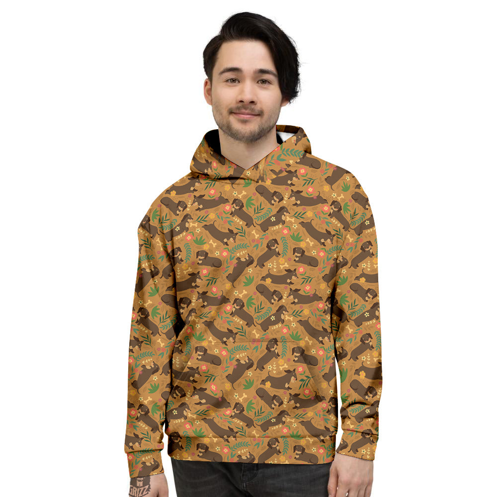 Dachshund Cute Print Pattern Men's Hoodie-grizzshop