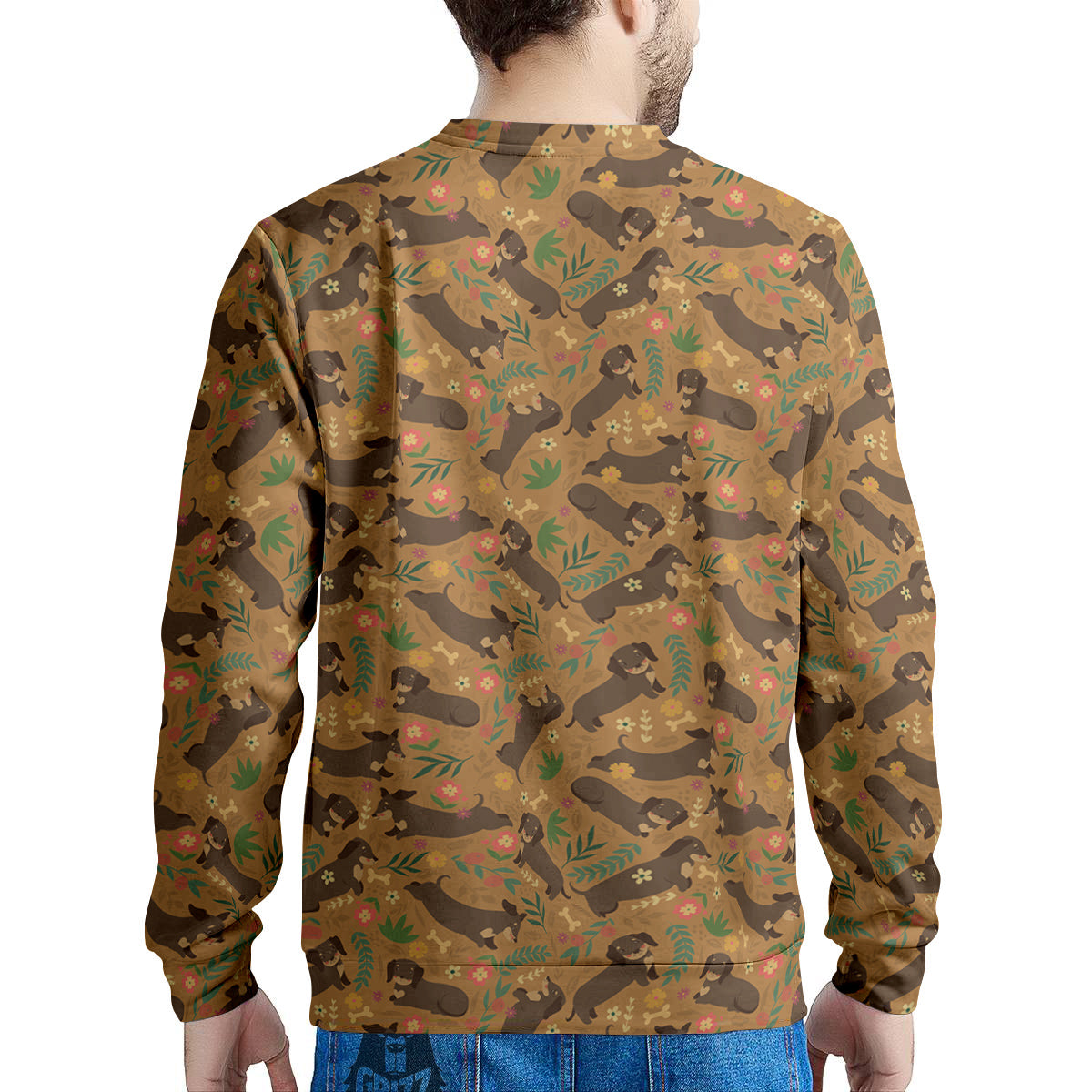 Dachshund Cute Print Pattern Men's Sweatshirt-grizzshop