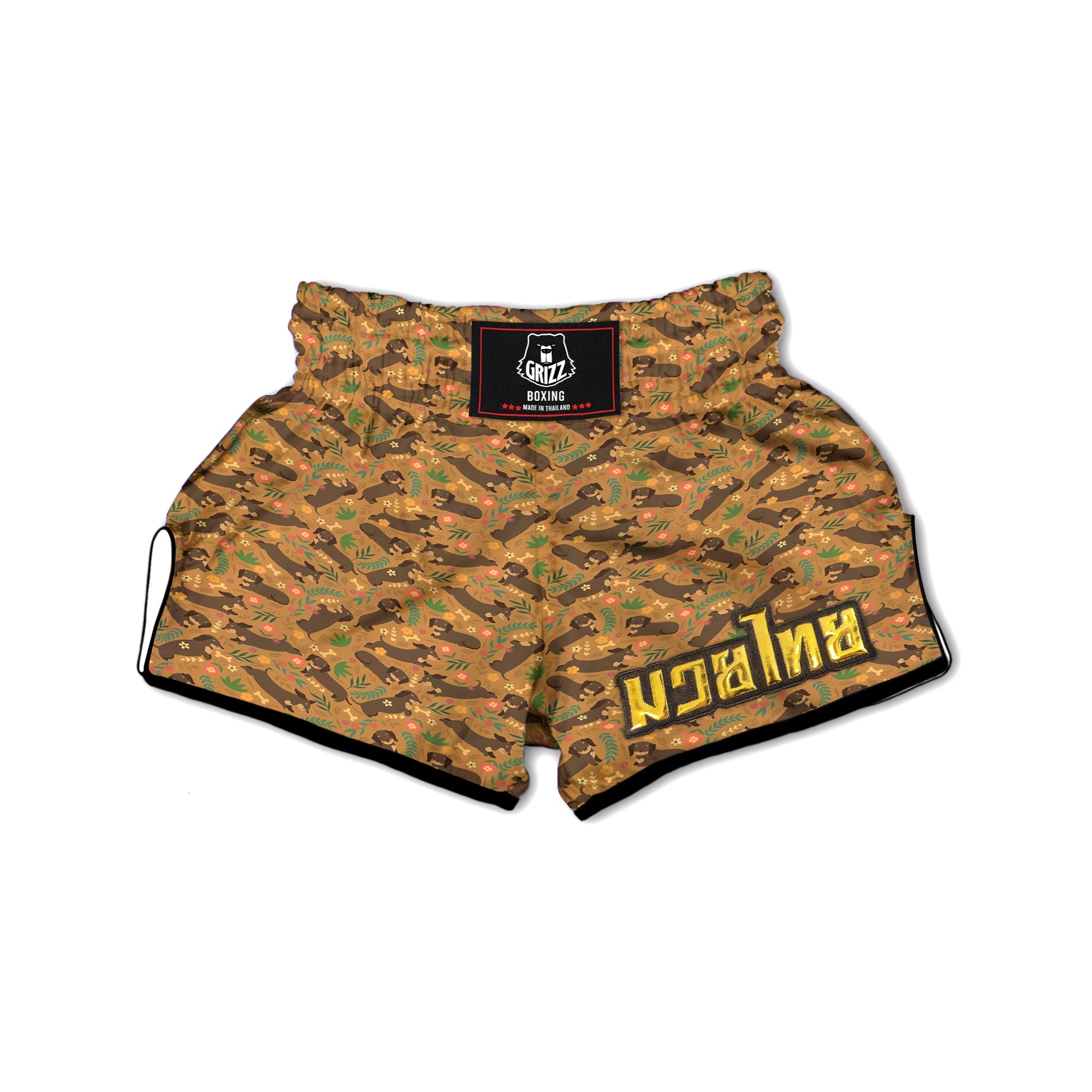 Dachshund Cute Print Pattern Muay Thai Boxing Shorts-grizzshop