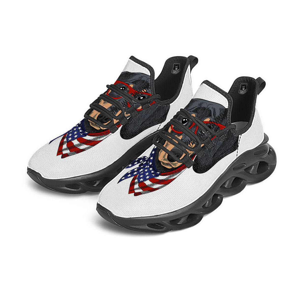 Dachshund Wearing Red Sunglasses Print Black Running Shoes-grizzshop