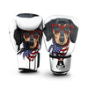 Dachshund Wearing Red Sunglasses Print Boxing Gloves-grizzshop