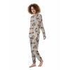 Dachshund Xmas Print Pattern Women's Pajamas-grizzshop