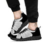 Daisy Flower Monochrome Print Black Sneaker-grizzshop