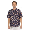 Daisy Flower Polka Dot Print Pattern Men's Short Sleeve Shirts-grizzshop