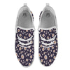 Daisy Flower Polka Dot Print Pattern White Athletic Shoes-grizzshop