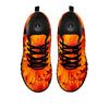 Daisy Orange Flower Print Black Sneaker-grizzshop