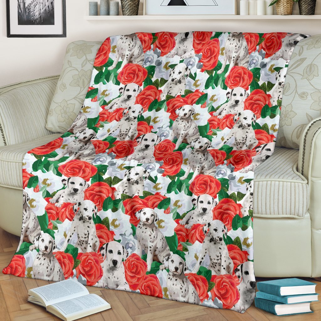 Dalmatian Dog Puppy Pattern Print Blanket-grizzshop