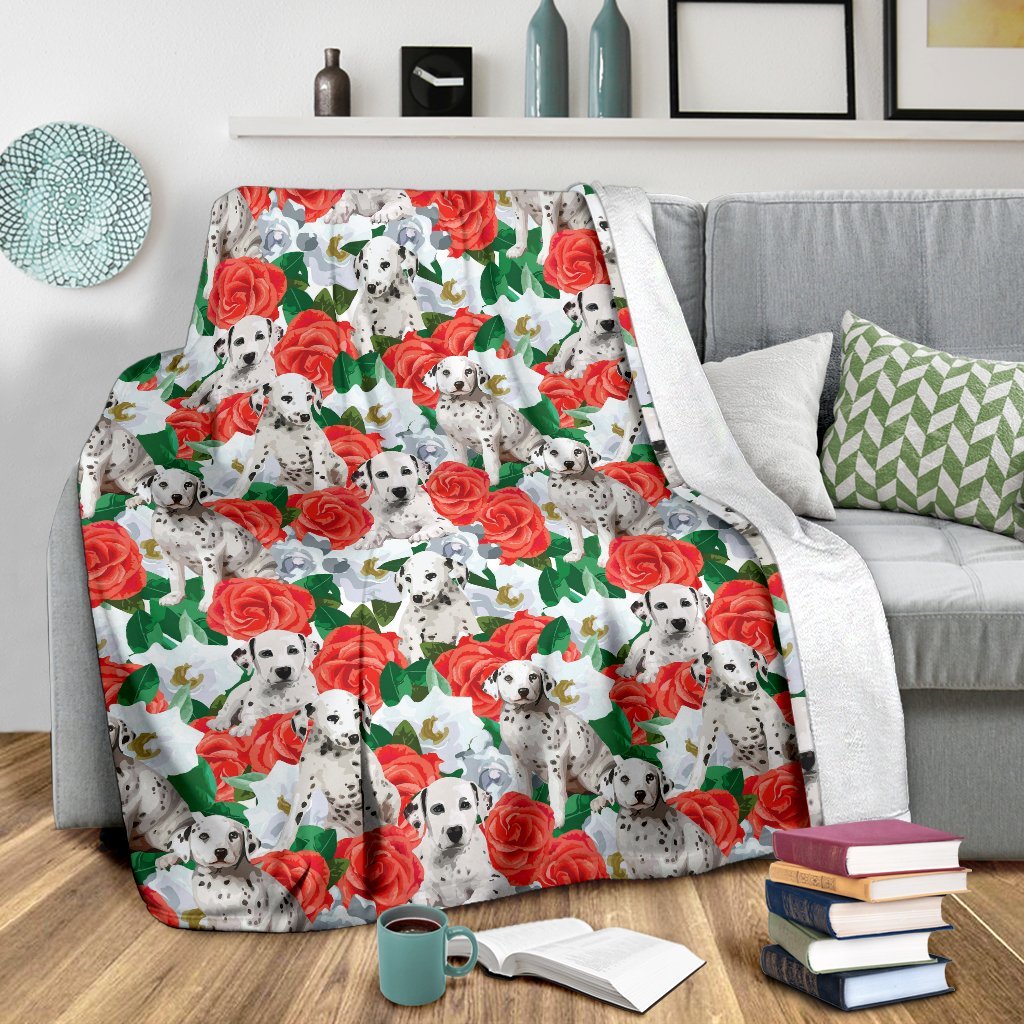 Dalmatian Dog Puppy Pattern Print Blanket-grizzshop