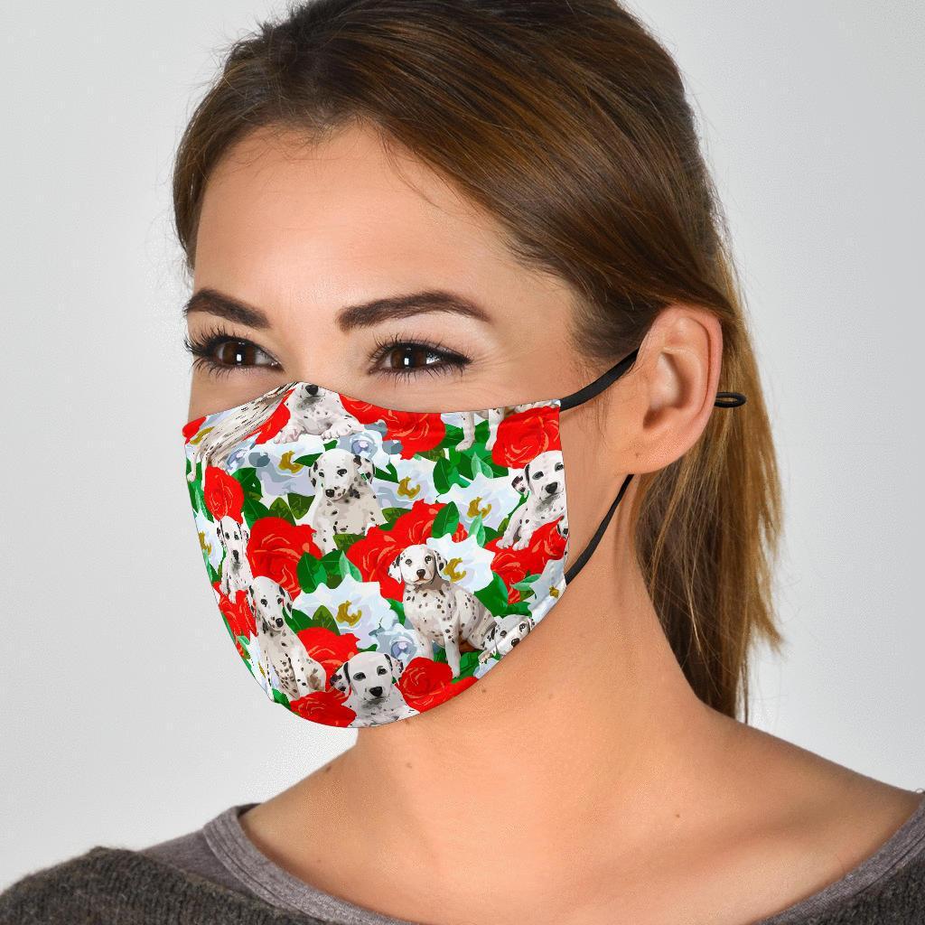 Dalmatian Dog Puppy Pattern Print Face Mask-grizzshop