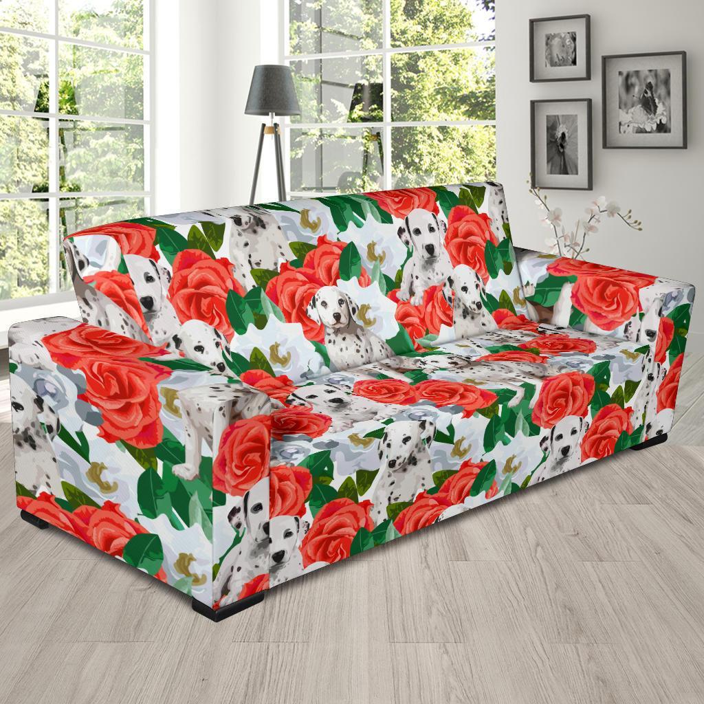 Dalmatian Dog Puppy Pattern Print Sofa Covers-grizzshop