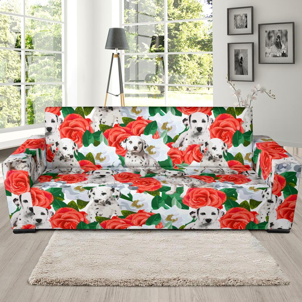 Dalmatian Dog Puppy Pattern Print Sofa Covers-grizzshop