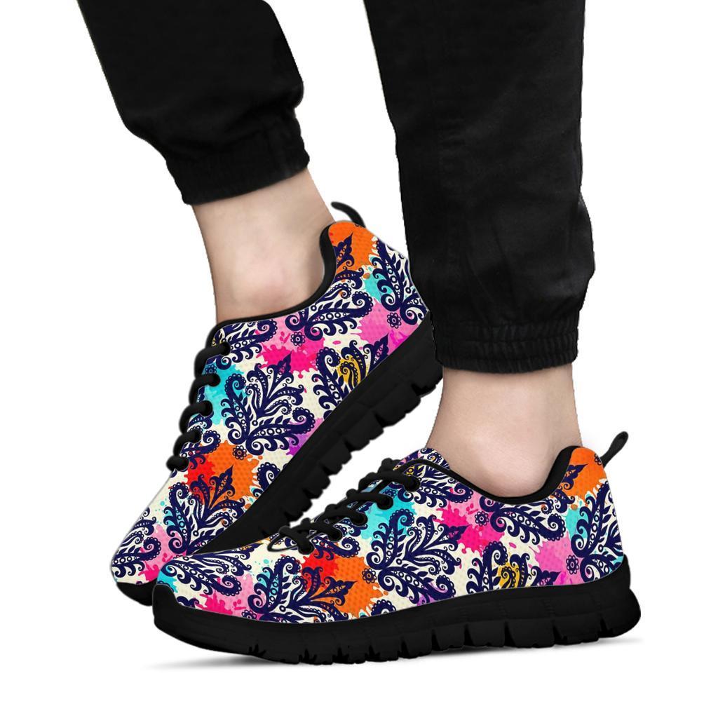 Damask Colorful Pattern Print Sneaker Shoes For Men Women-grizzshop
