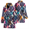 Damask Colorful Pattern Print Women Long Robe-grizzshop