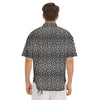 Damask Floral Black Western Print Men's Short Sleeve Shirts-grizzshop