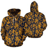 Damask Gold Pattern Print Men Women Pullover Hoodie-grizzshop