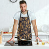 Damask Gold Pattern Print Men's Apron-grizzshop