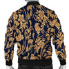 Damask Gold Pattern Print Men's Bomber Jacket-grizzshop