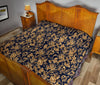 Damask Gold Pattern Print Quilt-grizzshop