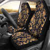 Damask Gold Pattern Print Universal Fit Car Seat Covers-grizzshop