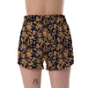 Damask Gold Pattern Print Women's Shorts-grizzshop