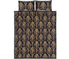 Load image into Gallery viewer, Damask Gold Print Pattern Bed Set Quilt-grizzshop