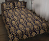 Load image into Gallery viewer, Damask Gold Print Pattern Bed Set Quilt-grizzshop