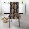 Damask Gold Print Pattern Chair Cover-grizzshop