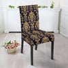 Damask Gold Print Pattern Chair Cover-grizzshop