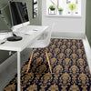 Damask Gold Print Pattern Floor Mat-grizzshop