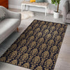 Damask Gold Print Pattern Floor Mat-grizzshop