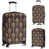 Damask Gold Print Pattern Luggage Cover Protector-grizzshop