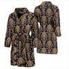 Damask Gold Print Pattern Men Long Robe-grizzshop