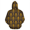 Damask Gold Print Pattern Men Women Pullover Hoodie-grizzshop