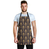 Damask Gold Print Pattern Men's Apron-grizzshop