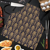 Damask Gold Print Pattern Men's Apron-grizzshop