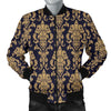 Damask Gold Print Pattern Men's Bomber Jacket-grizzshop