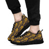 Damask Gold Print Pattern Sneaker Shoes For Men Women-grizzshop