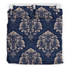 Damask Pattern Print Duvet Cover Bedding Set-grizzshop