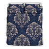 Damask Pattern Print Duvet Cover Bedding Set-grizzshop