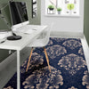 Damask Pattern Print Floor Mat-grizzshop