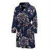 Damask Pattern Print Men Long Robe-grizzshop