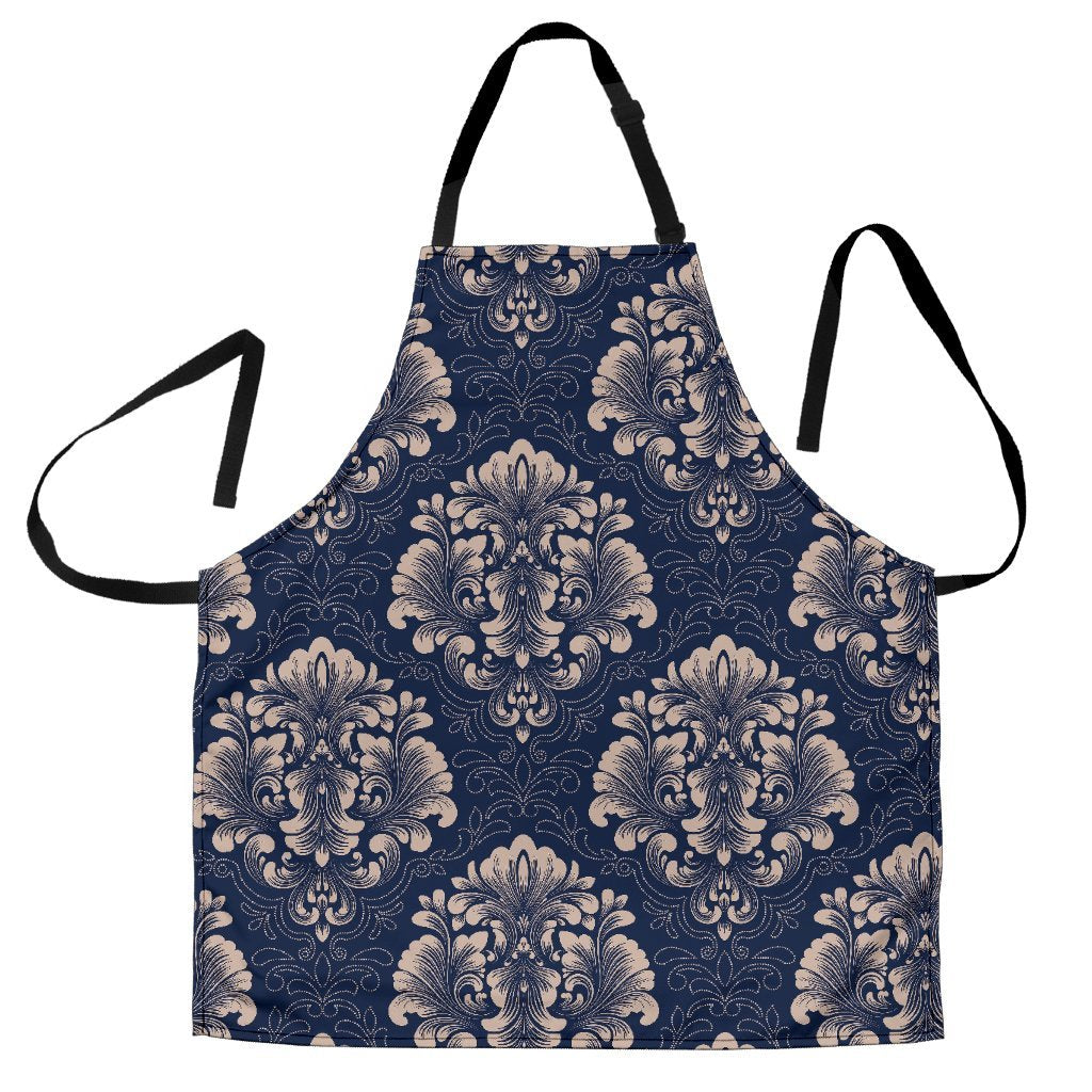 Damask Pattern Print Women's Apron-grizzshop