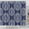 Damask Print Pattern Bathroom Shower Curtain-grizzshop