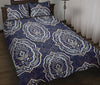 Damask Print Pattern Bed Set Quilt-grizzshop