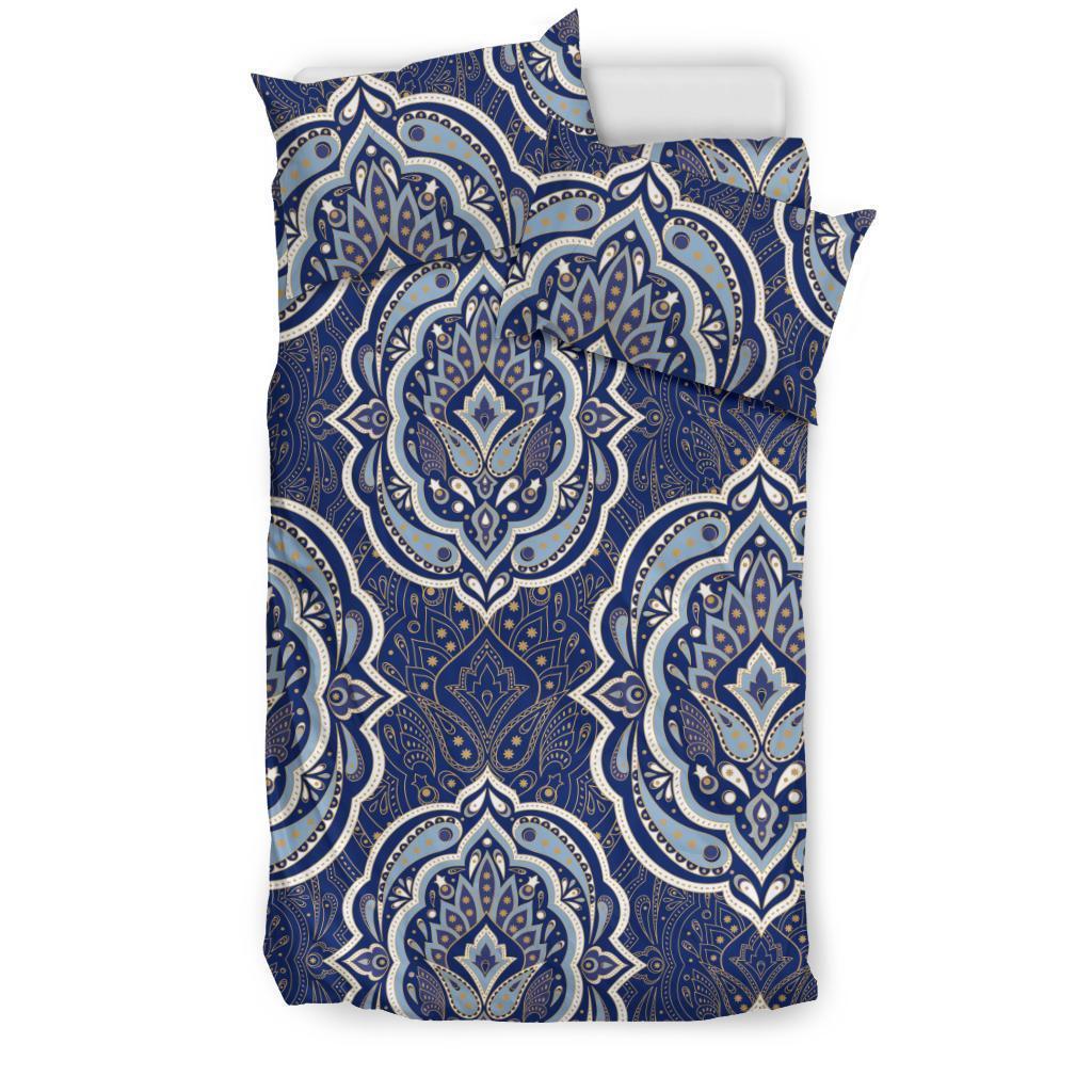 Damask Print Pattern Duvet Cover Bedding Set-grizzshop