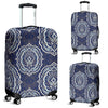 Damask Print Pattern Luggage Cover Protector-grizzshop