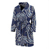 Damask Print Pattern Men Long Robe-grizzshop