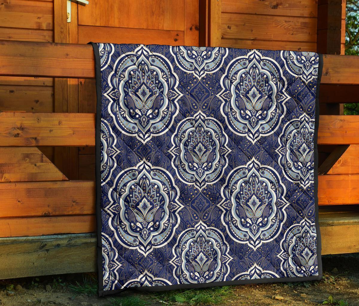 Damask Print Pattern Quilt-grizzshop