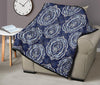 Damask Print Pattern Quilt-grizzshop