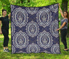 Damask Print Pattern Quilt-grizzshop